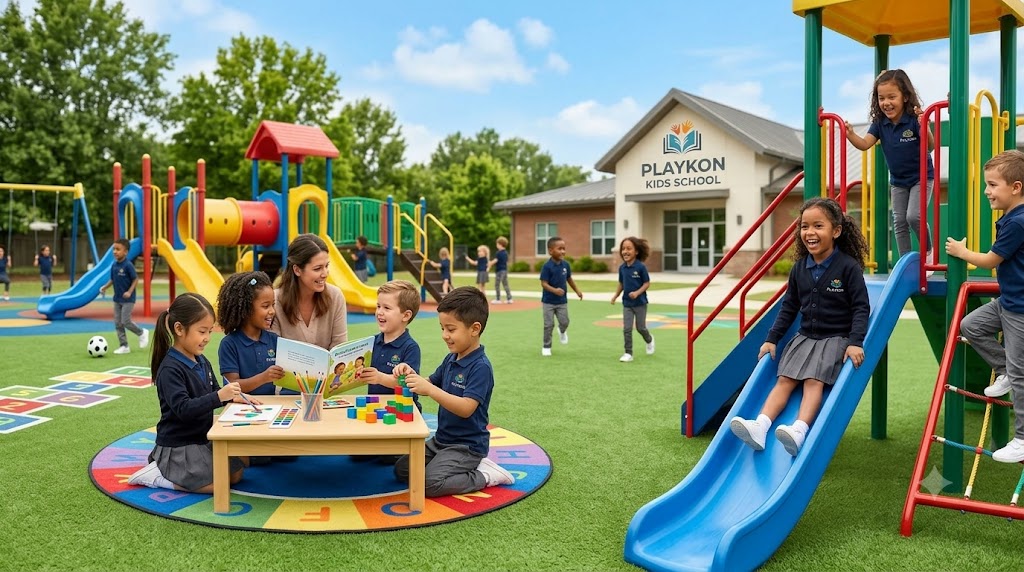 Children learning and growing at Playkon School